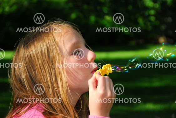 Girl bubbles