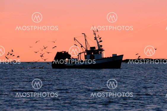 Fishing boat in Silhouette