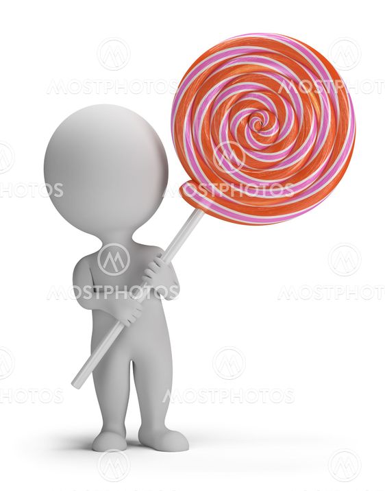3d small people - lollipop