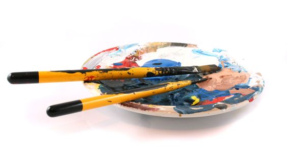 PaintBrushes on a white Background