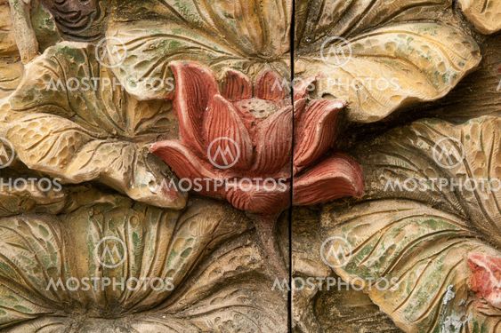 flower carving decorated