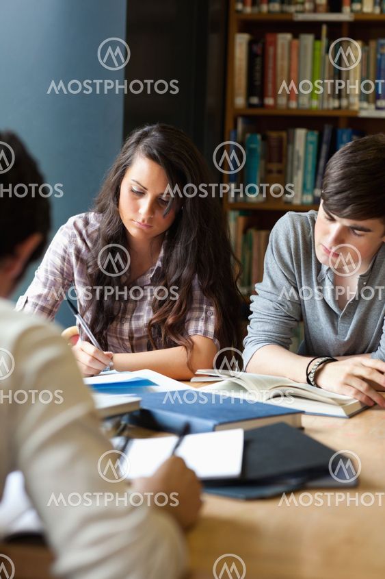 Portrait of students reviewing for the examinations