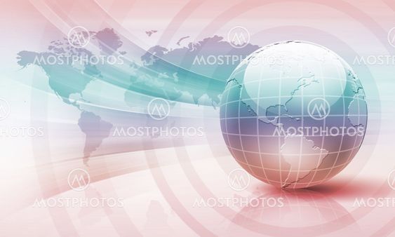 Planet earth and technology background