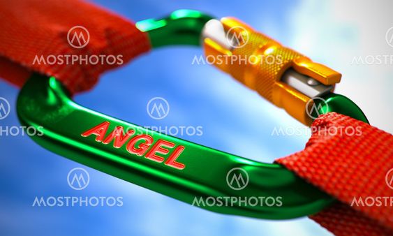 Angel on Green Carabine with Red Ropes.
