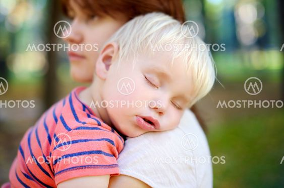 Sleeping toddler boy
