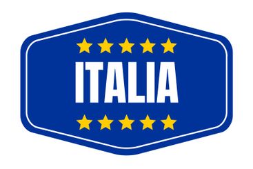 Italy symbol icon with the European flag