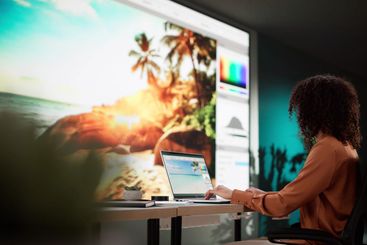 Graphic Designer Editing Photo