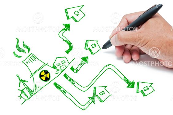 Electricity from nuclear plant