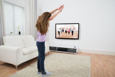 Girl Doing Exercise At Home
