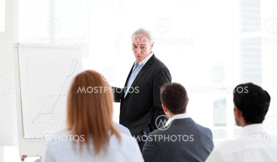 Senior manager giving a presentation