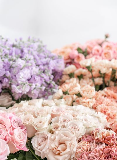 Floral carpet, flower texture, shop concept. Beautiful...