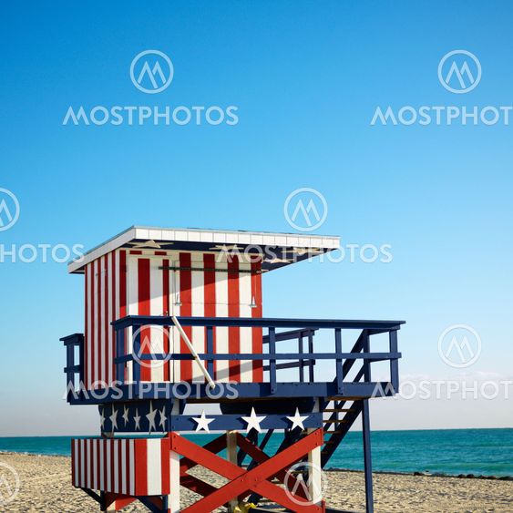 Lifeguard tower in Miami.