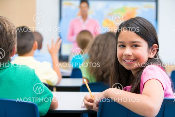 Elementary pupil in class