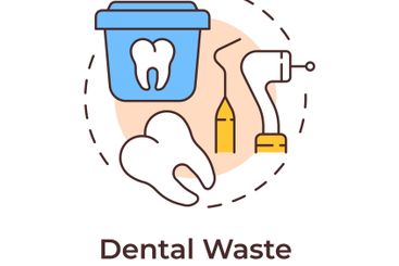 Dental waste multi color concept icon