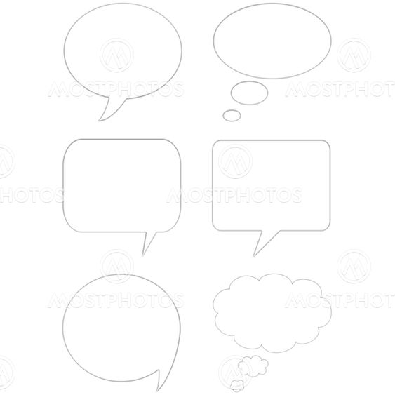 3D comic speech bubbles