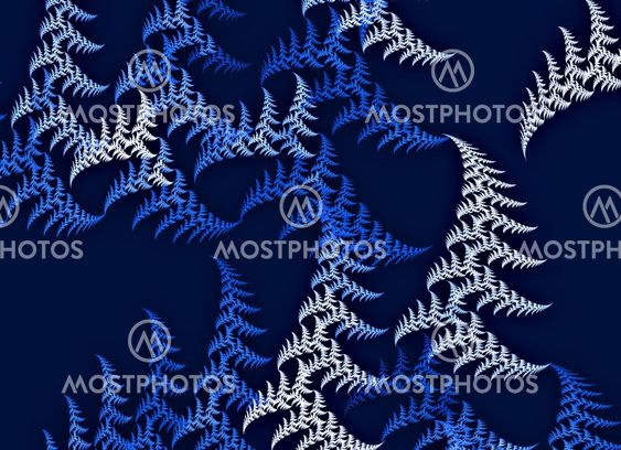 Blue drawn trees