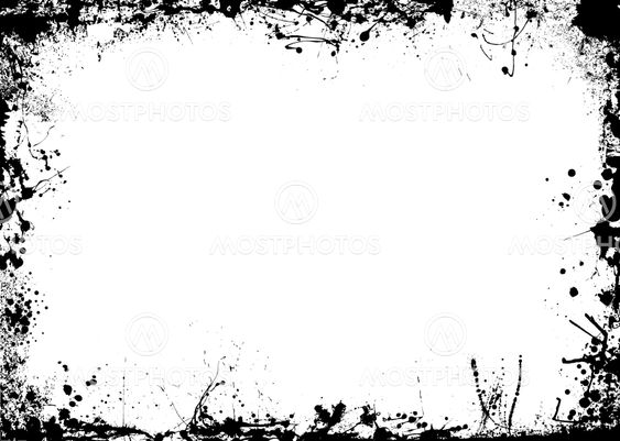 ink splat border mono