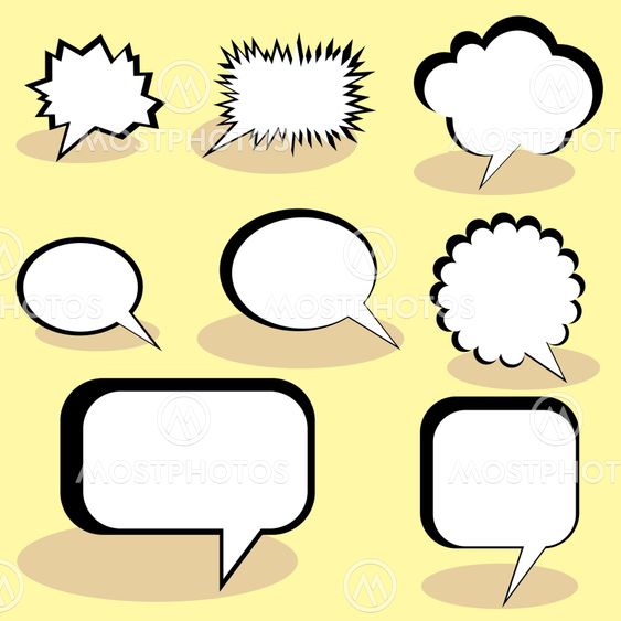 Speech And Thought Bubbles.