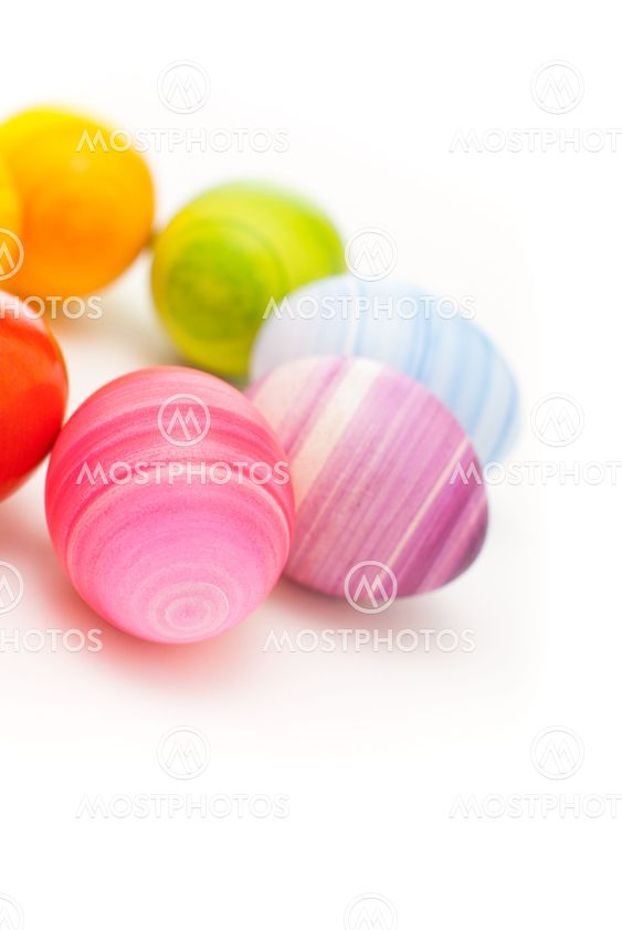 Rainbow Easter eggs