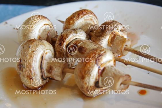 Grillade svampar