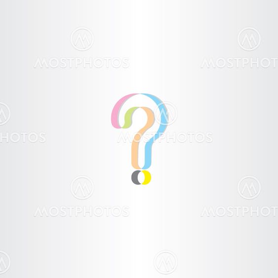 colorful question mark logo vector design element