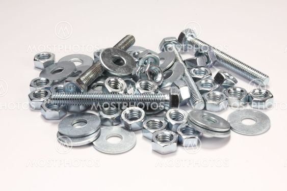 Hardware on white background