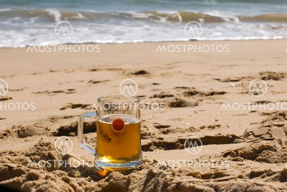 Beer at sandy beach