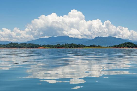 Nam Ngum reservoir in Laos