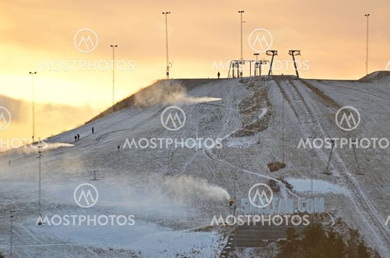 Snowmaking in Stockholm