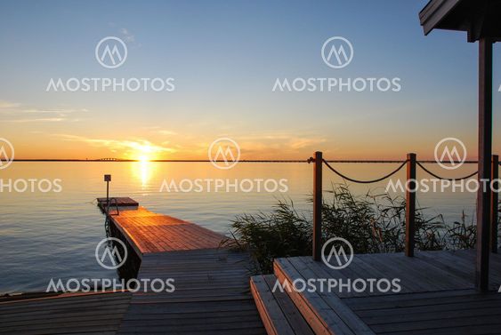 Bath pier at sunset