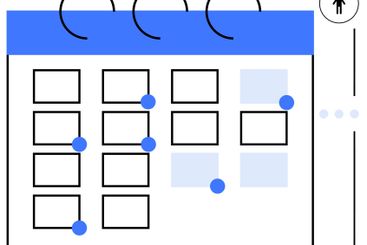 Calendar with Highlighted Events and User Icon...