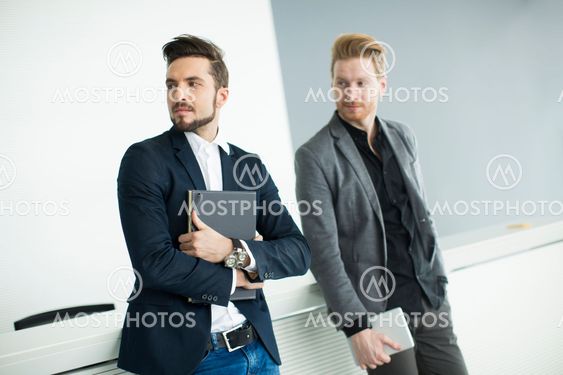 Young men in the office