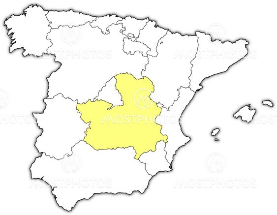 La Mancha Spain Map Map Of Spain, Castile-La Ma..." By Steffen Hammer - Mostphotos