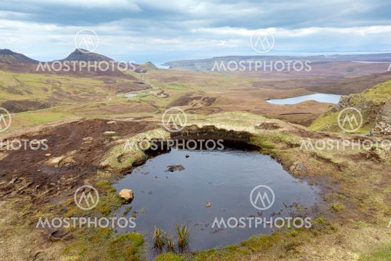 Quiraing mountain, Isle of Skye, Scotland.