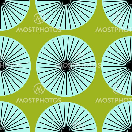 Geometric composition with blue circles and black lines.