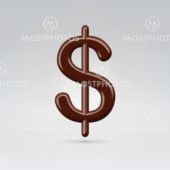 Sweet chocolate dollar