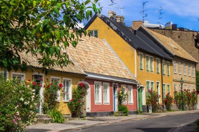 En idyllisk gata från Lund i Skåne