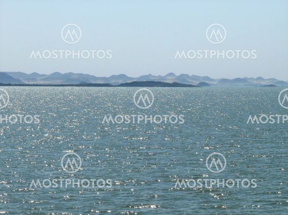 The sparkling waves on Lake Nasser.