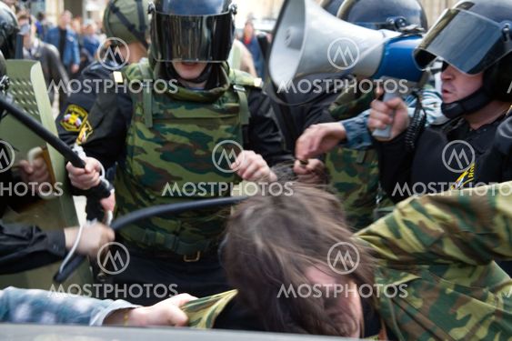 At the demonstration