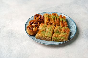 Delicious assortment of traditional Middle Eastern...