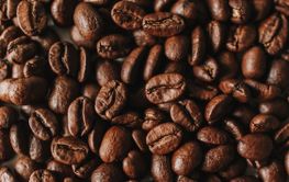 coffee beans close-up. light roast