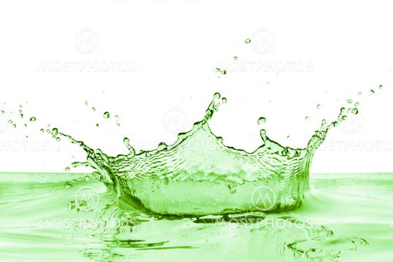 green liquid splash