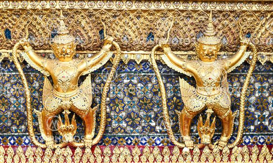 Garuda and Pattern Thailand Temple wat pha kew