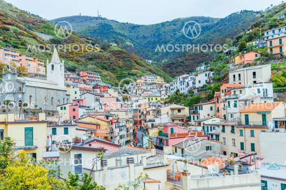 View of Manarola in the UNESCO World Heritage Site Cinque...