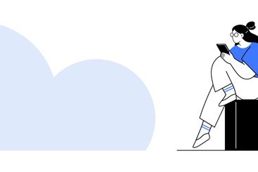 Person Sitting on a Box with Phone Against Cloudy Sky...