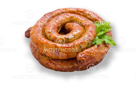 Home made meat sausage .