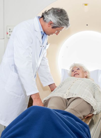 Senior Female Having MRI Scan