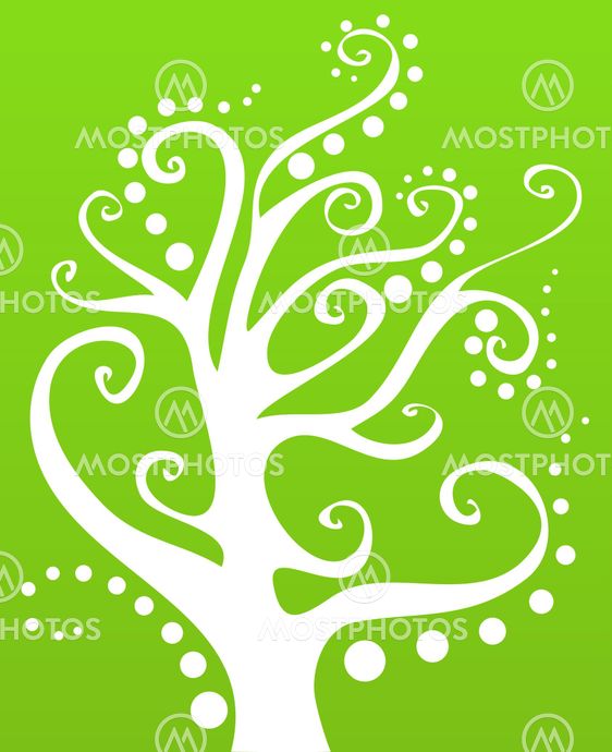 A vector tree's silhouette.