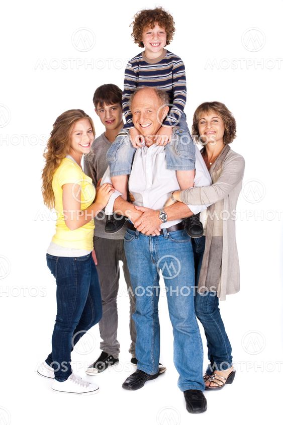 Joyful family of five