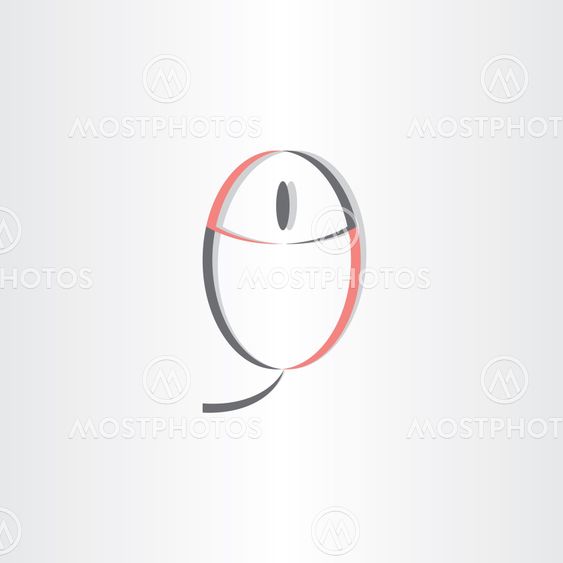 computer mouse styliized vector symbol